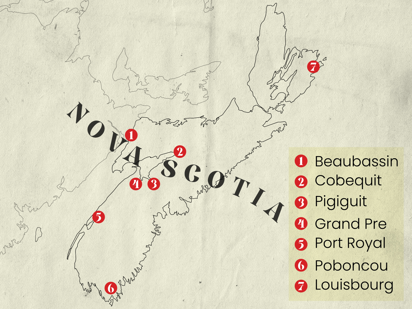 Nova Scotia French Settlements